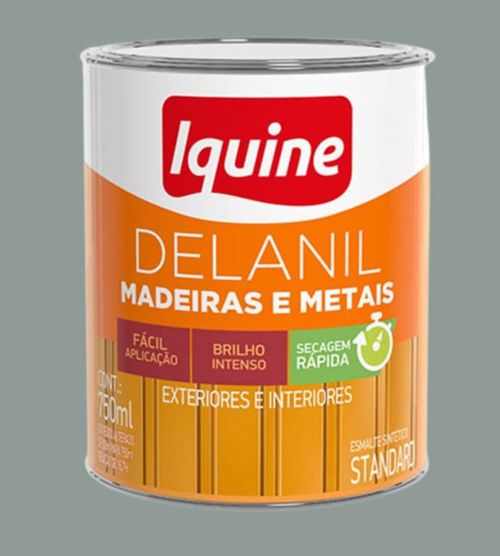 Esmalte Standard Sintético Alto Brilho Delanil Cinza Médio 750ml