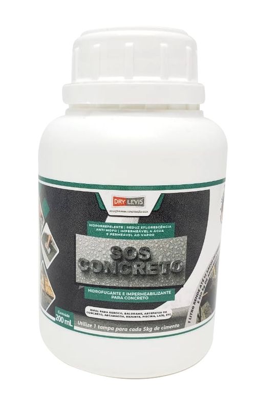 Impermeabilizante Hidrofugante SOS Concreto 200L Drylevis