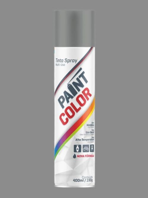 Tinta Spray Metálica Prata 400ml Paintcolor