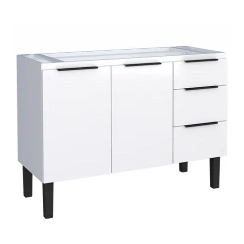 Gabinete para Cozinha Jupiter 117x85x50cm Aço Branco