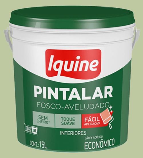 Tinta Econômica Acrílica Fosco Pintalar Verde Primavera 15L Iquine