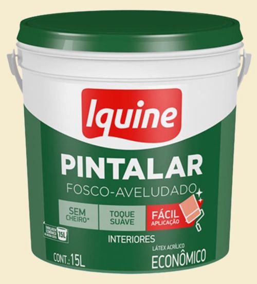 Tinta Econômica Acrílica Fosco Pintalar Palha 15L Iquine