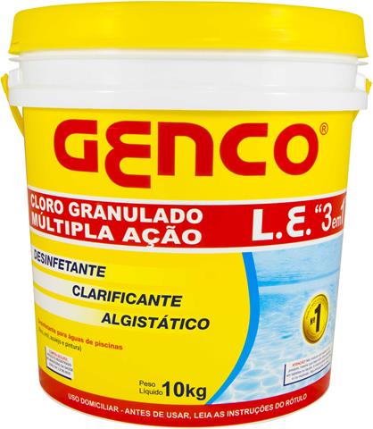 Cloro Granulado Estabilizado Balde 10kg Multiplação 3x1 Genco