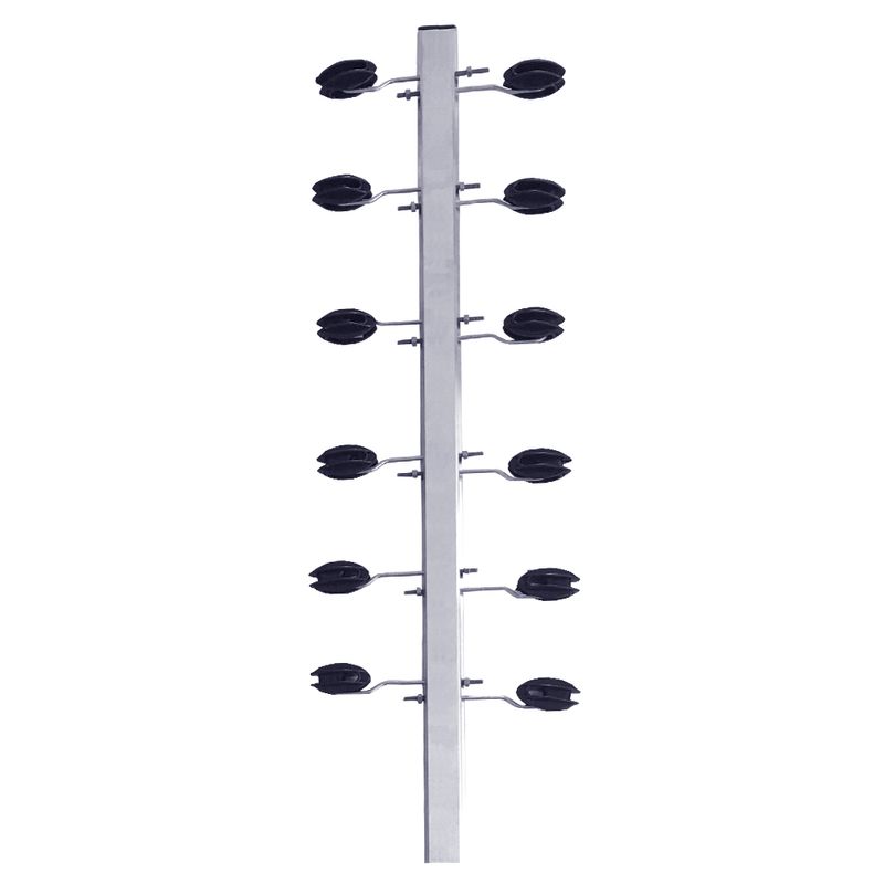 Haste-Tubular-Prime-30mm-com-Esticador-e-12-Isoladores-Tipo-Castanha