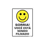 Placa-Sorria-Voce-Sendo-Filmado-15X20cm-em-Poliestireno