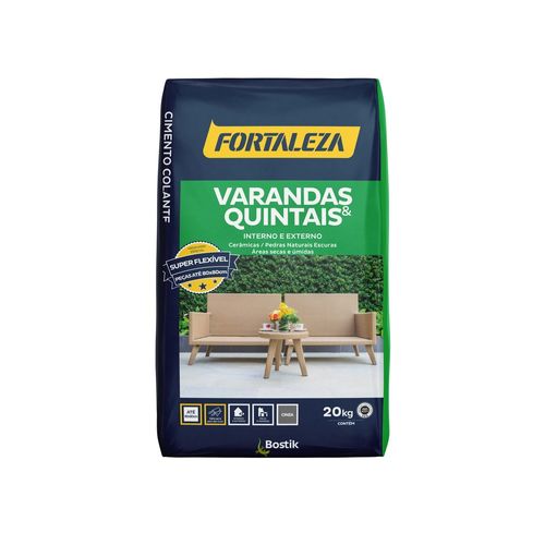 Argamassa Interna/Externa ACII Varanda e Quintal Cinza 20kg Fortaleza