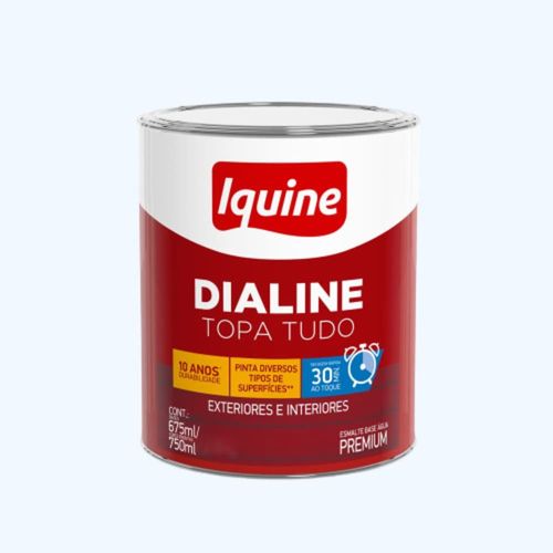 Esmalte Premium Base Água Alto Brilho Dialine Branco 750ml