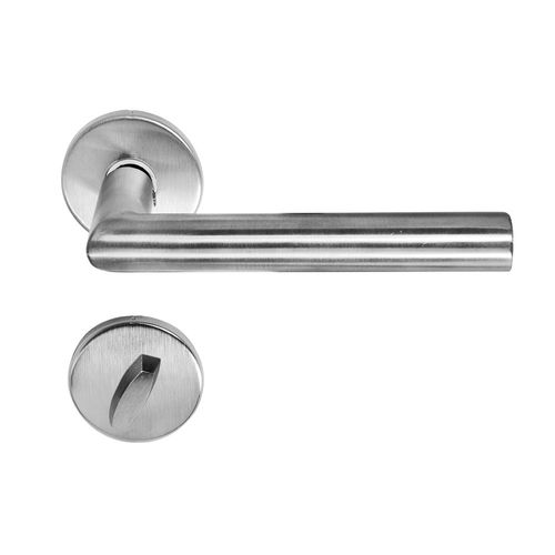 Fechadura Banheiro Roseta Redonda Elle 40mm Inox Escovado