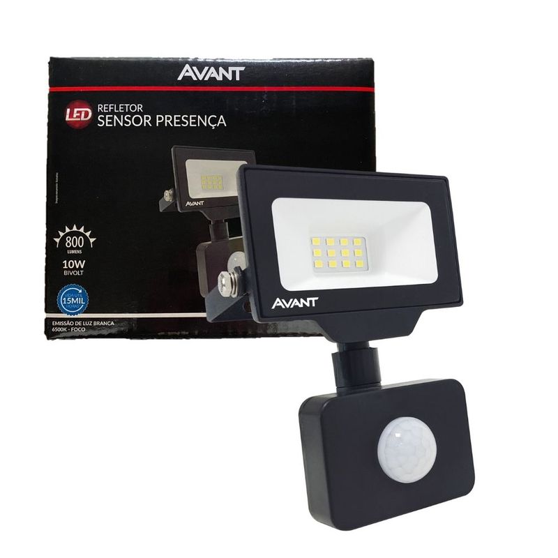 Refletor-de-Led-com-sensor-de-presenca-IP66-10w-Luz-Branca-Bivolt