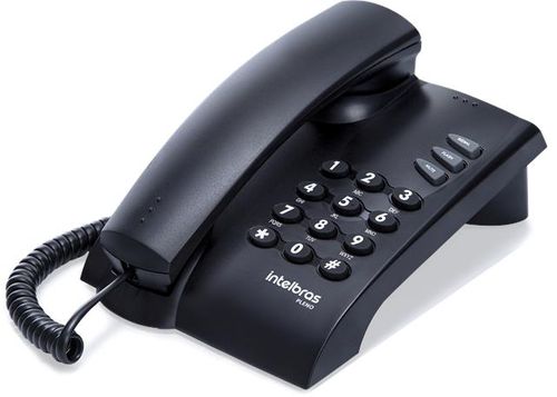 Telefone com Fio Pleno Preto