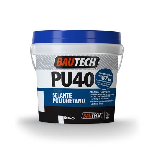 Selante Adesivo PU40 Branco 4kg Bautech