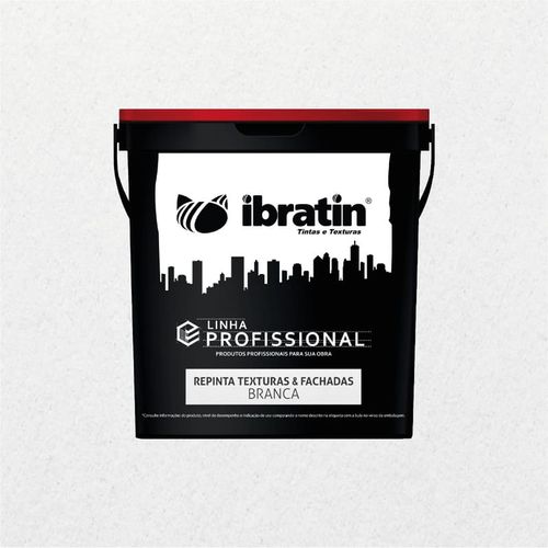 Tinta Acrílica Repinta Textura e Fachada PRO Branco 5Kg Ibratin