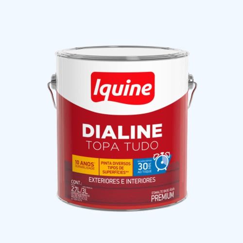 Esmalte Premium Base Água Alto Brilho Dialine Branco 3L