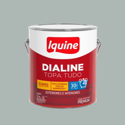 Esmalte Premium Base Água Alto Brilho Dialine Platina 3L