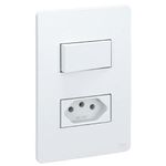 Conjunto-Interruptor-Simples-10A-250V-Tomada-10A-4x2-Branco-Esatta