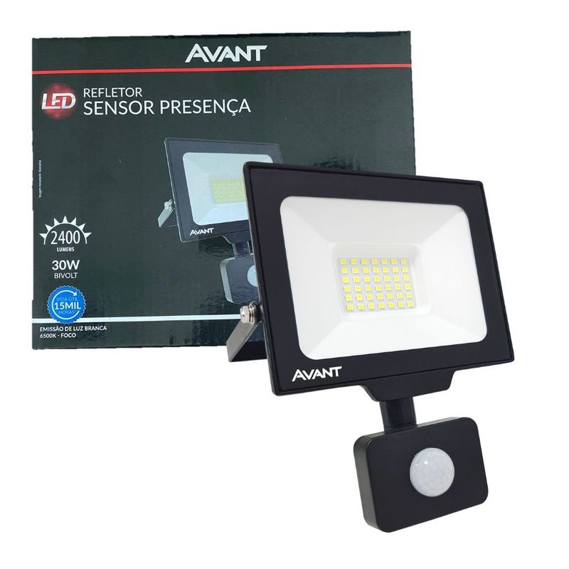 Refletor-de-Led-com-sensor-de-presenca-IP66-30w-Luz-Branca-Bivolt