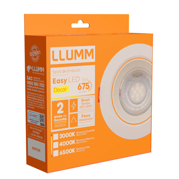 Spot-Led-Easy-Decor-Embutir-Redondo-Branco-12W-960-Lumens-Luz-Branca