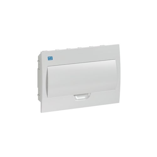 Quadro PVC Disjuntor Embutir sem Barramento para 12 Disjuntores Branco