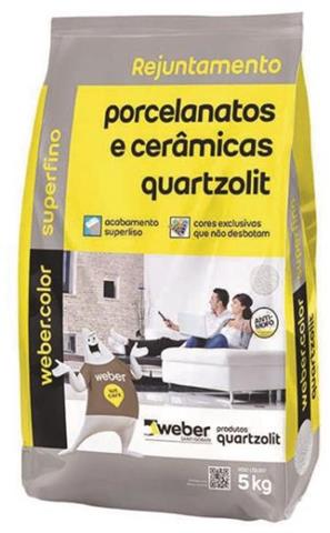 Rejunte Porcelanato Cinza Ártico 5kg Quartzolit