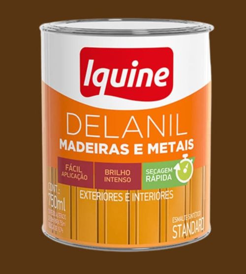 Esmalte Standard Sintético Alto Brilho Delanil Marrom Tabaco 750ml