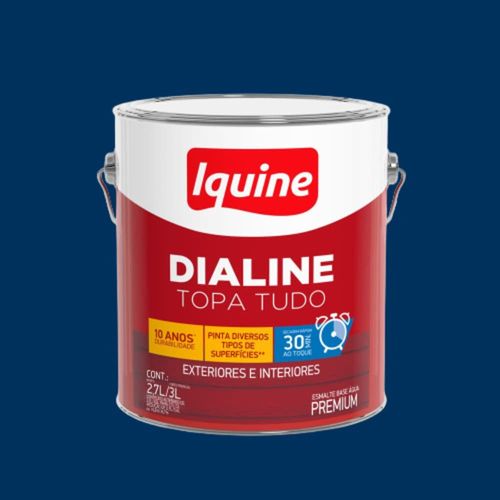 Esmalte Premium Base Água Alto Brilho Dialine Azul Del Rey 3L