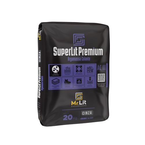 Argamassa Externa ACIII Superlit Premium Cinza 20kg Mr. Lit