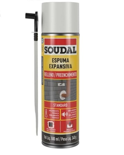 Espuma Expansiva Standard 340g / 500ml Soudal