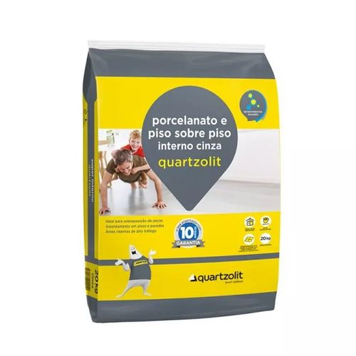 Argamassa Interna Piso S/ Piso Cinza 20kg Quartzolit