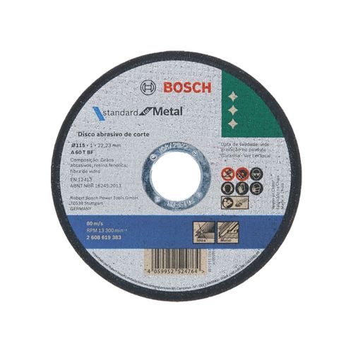 Disco de Corte para Metal 4.1/2" 115x1,6x22,23mm Bosch