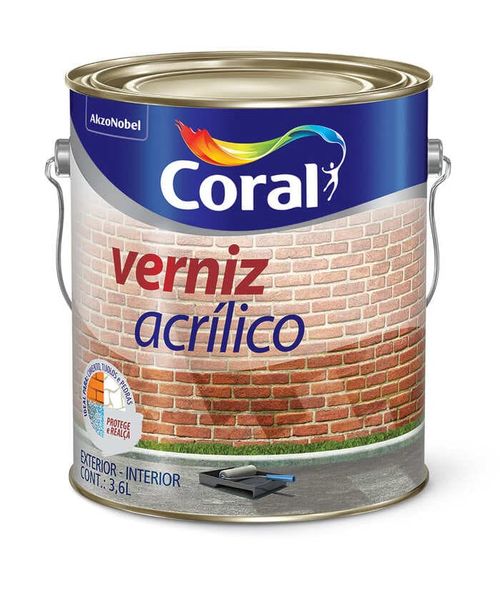 Verniz Acrílico Incolor 3,6L Coral