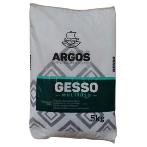 Gesso em Pó Multiuso Branco 5Kg Argos