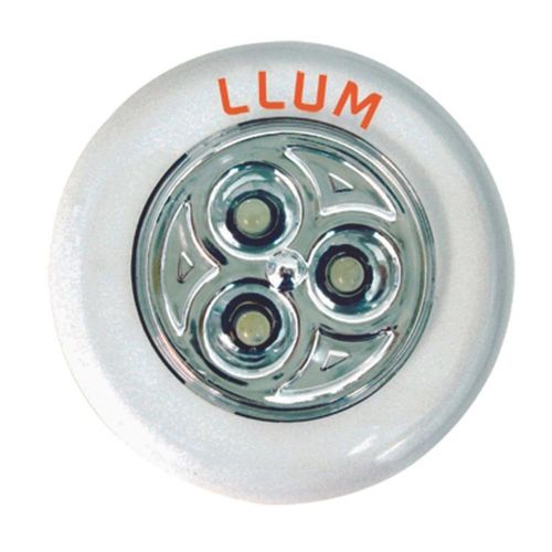 Luminária de LED Button Branca 0,3W Alimentação 3 Pilhas AAA