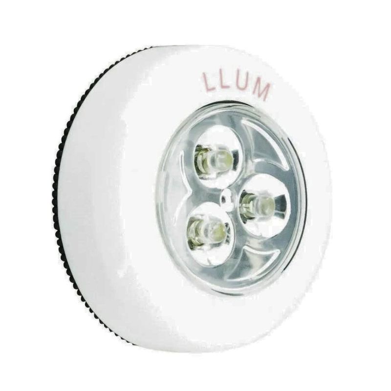 Luminaria-de-LED-Button-Branca-03W-Alimentacao-3-Pilhas-AAA