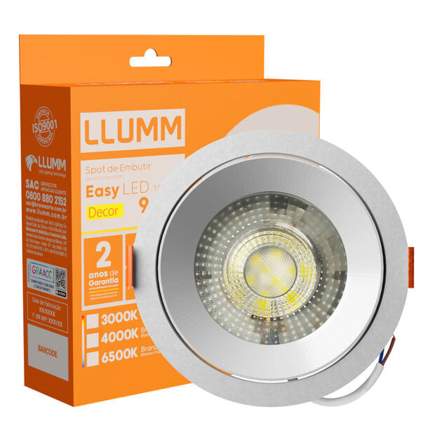 Spot-Led-Easy-Decor-Embutir-Redondo-Branco-14W-960-Lumens-Luz-Branca