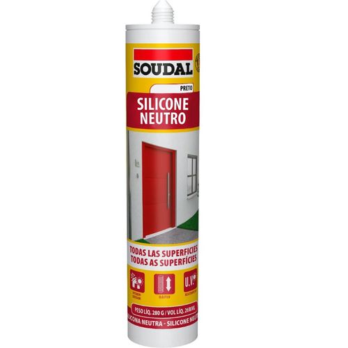 Silicone Neutro Construção Preto 280g Soudal