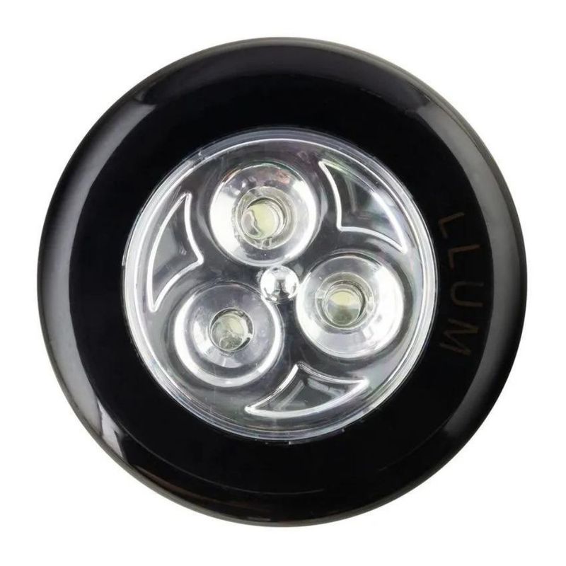 Luminaria-de-LED-Button-Preta-03W-Alimentacao-3-Pilhas-AAA