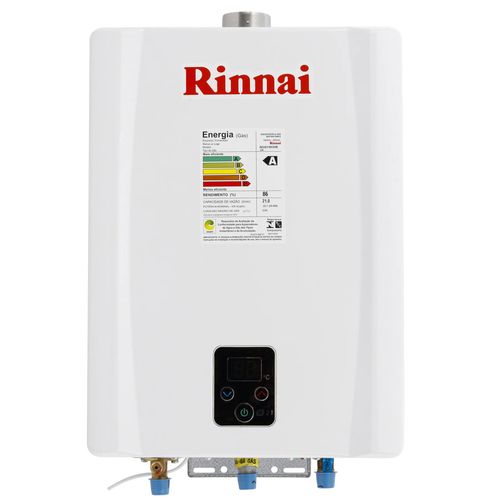 Aquecedor de Água a Gás GLP 21L E21 FEHB Digital Bivolt Rinnai