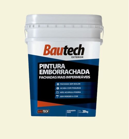 Tinta Acrílica Fosco Emborrachada Branco 20Kg Bautech