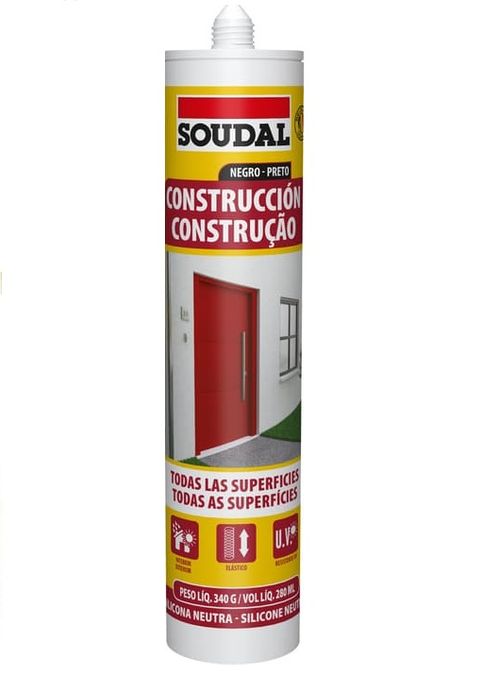 Silicone Neutro Construção Preto 340g Soudal