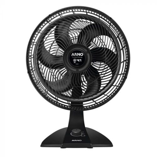 Ventilador de Mesa Turbo Force 2 em 1 Preto com 6 Pás 40cm 126W 220V