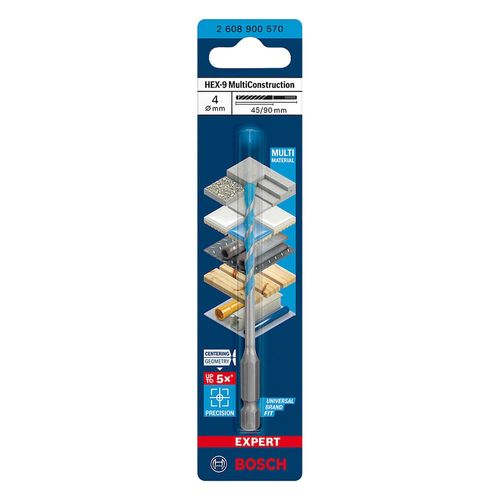 Broca Multimateriais 4x45x90mm HEX-9 Bosch