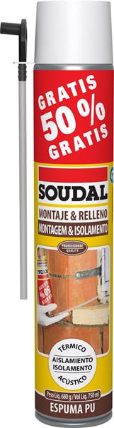 Espuma Expansiva PU 695g / 750ml Soudal