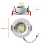 Spot-Led-Easy-Decor-Embutir-Redondo-Branco-3W-240-Lumens-Luz-Amarela