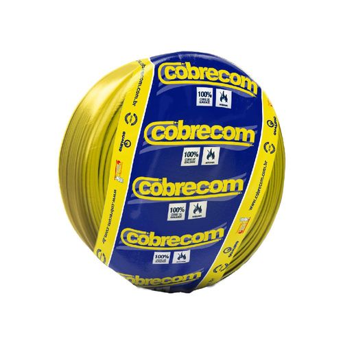 Cabo Flexível 1,5mm² 750V Amarelo Cobrecom 100 Metros