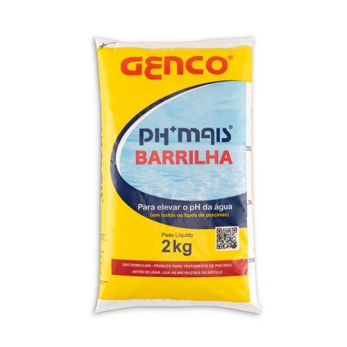 Elevador de pH Granulado Barrilha 2kg pH Mais Piscina Genco