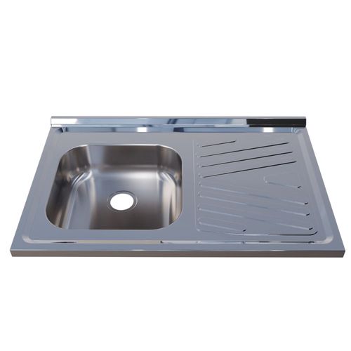 Pia para Cozinha Aço Inox 80x52cm com Cuba Deslocada