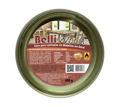 Cera de Carnaúba BelliWood em Pasta para Madeira 400g