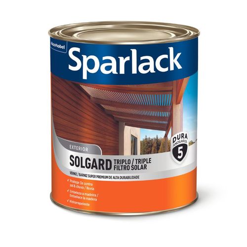 Verniz Premium Sintético Brilhante Solgard Incolor 0,9L Coral