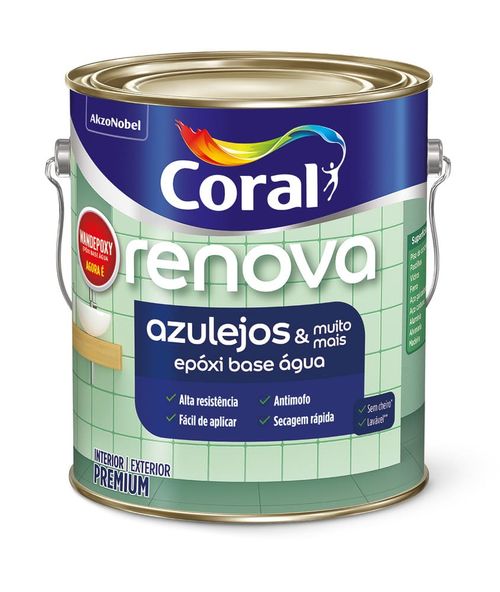 Tinta Premium Epóxi Brilhante Azulejos & Muito Mais Branco 0,9L Coral