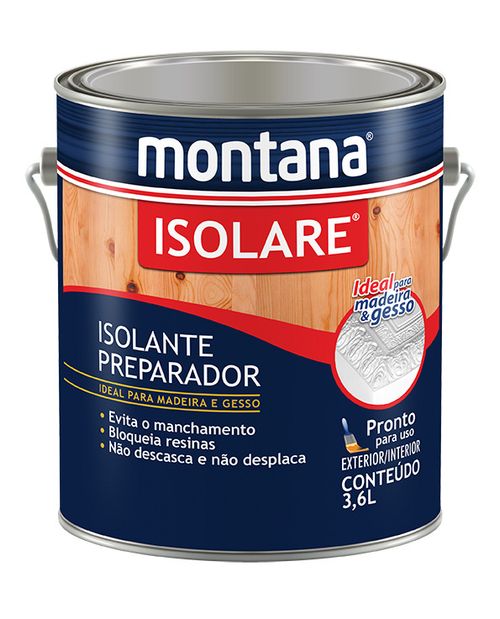 Verniz Premium Sintético Acetinado Isolare Incolor 3,6L Montana